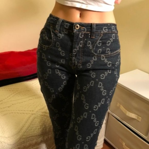 Dolce & Gabbana Denim - Dolce Gabbana Jeans Women 26 Bootcut Logo Monogram